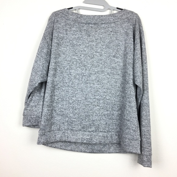 Lulus Large Grey Soft Boat Neck Sweater 3/4 sleeve - Picture 10 of 10